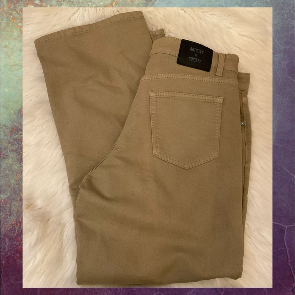 Articles of Society Knit Denim Khaki Pants - NWT - Size 32 x 30